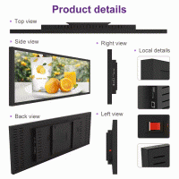 Ultra Wide Shelf Edge Advertising LCD Display Indoor High Brightness Stretched Bar Lcd Screen