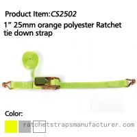 CS2502 1*25mm Orange Ratchet straps for cargo control