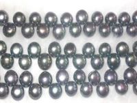 Black Fresh Water Flat Pearls