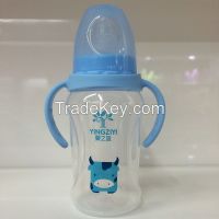 New design 270ML/9OZ BPA Free Wide Neck PP feeding bottle for baby