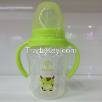Hot Sale Anti-Colic Curved Wide Neck PP Feeding Bottle 180ML factory