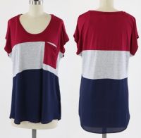 Colorblock Pocket Tee For Women