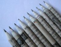 Newspaper printed paper pencil