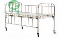 Simple stainless steel baby bed with wheels