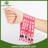 Your Logo avaibalbe Festival Fabric cloth wristbands Woven custom Wristbands Silk screen wristbands