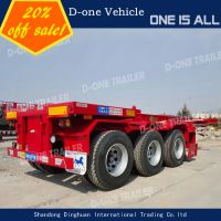 used for Durban lightweight 40 ft skeleton container truck trailer