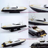 Magusta 108 White Wooden Model Speed Boat