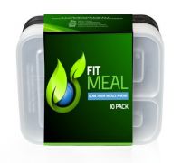 Fit Meal Food Containers 3 Compartment Bento Lunch Box With Lids Microwave