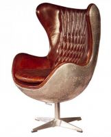 vintage leather egg chair