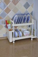 Two Layer Dish Rack Used In Kitchen