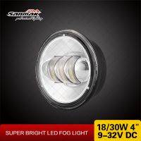 New Fog Light Round Black 4 inch LED 4x4 Jeep Lamp Work Light 18w LED ...