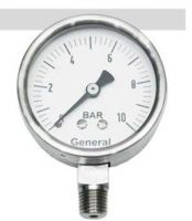 Bourdon Sensing Pressure Gauges 40, 50, 63 Mm Dial