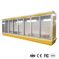 Glass Door Curtain Showcase For Commercial Refrigerator