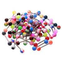 Acrylic basic style tongue rings barbell body piercing jewelry wholesale