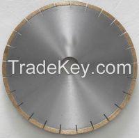 Silver brazed blade for marble with silent core