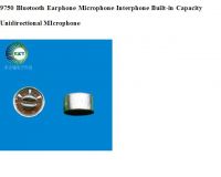 9750 Bluetooth Earphone Microphone Interphone Built-in Capacity Unidirectional MIcrophone