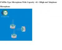 9745Pin Type Microphone With Capacity -41+-3 High-end Telephone 