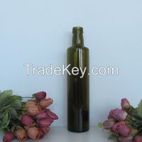 screw cap antique green olive oil glass bottle
