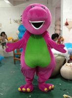 New Arrival Barney Dinosaur Mascot Costumes Halloween or Christmas Supply Cartoon Character Adult Size