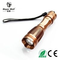 Aluminum alloy 18650 rechargeable waterproof camping led flashlight