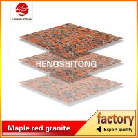 Red granite countertop mirror burning board rough surface can be customized