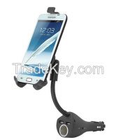 Dual USB Universal Car Holder with Charger for Smartphone Car Holder