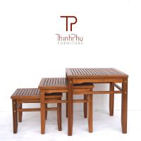 3pcs Side Table - Hight Quality Wood Side Table - For Indoor And Outdoor