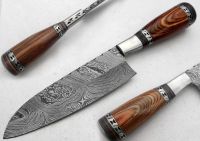 CUSTOM HANDMADE DAMASCUS CHEF KNIVES