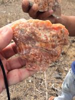 Natural orange calcite