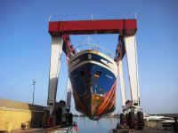 Shipyard used 50ton- 300ton rubber tyre gantry boat hoist travel lift manufacture