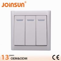 3 gang 1 way switch fire and acoustic double socket