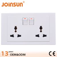 double 3 feet univeral with switch best quality whitc CE druable electrical outlet plug