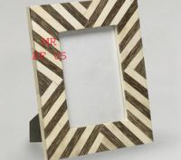 Wood & Bone Stripe Design Photo Frame