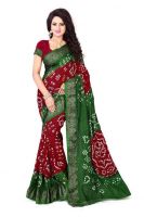 Bandani self design silk saree 