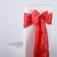 Red Pintuck Chair Sashes