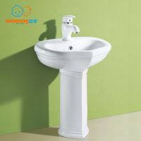 [Waxiang  ceramics WB-2200] Children's Lavatory Pedestal Sink White China Wash Station, safer for child