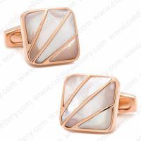 White Mother Of Pearl Mens Cufflinks