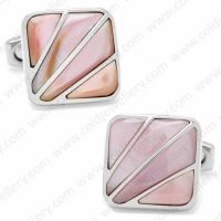 White Mother Of Pearl Mens Cufflinks