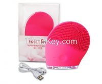 Electric Face Cleaner Vibrate Waterproof Silicone Cleansing Brush Mass