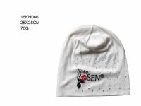 2016 New Fashion 100%Acrylic Fabric Beanie with Embroidery and Stones