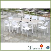Hotsale Powder Coating Glass Top Extension Table