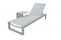 Hot Selling Outdoor Furniture Pool Lounger Mesh Fabric Chaise Sun Lounge
