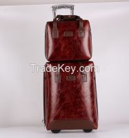 20" upright PU Luggage with 14" handbag
