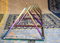 crystal pyramid with Titanium-plated design with free rod