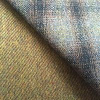 China supplier woven blended wool polyester tweed fabric