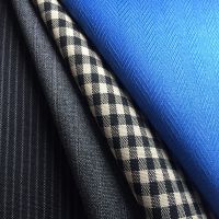 china supplier herringbone HBT tartan check stripe mixed polyester wool men suiting fabric