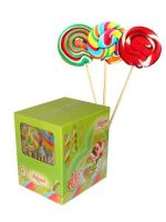 Hard candy twist lollipops 60g fruit flavour.