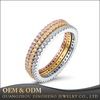Fashion Latest Gold Finger Ring Designs Wedding Engagement 925 Sterling Silver Gold Ring