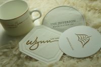 Absorbent factory direct price paper coaster for hotel