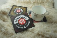 Absorbent paper gold stamp coffee beer coaster with customized logo